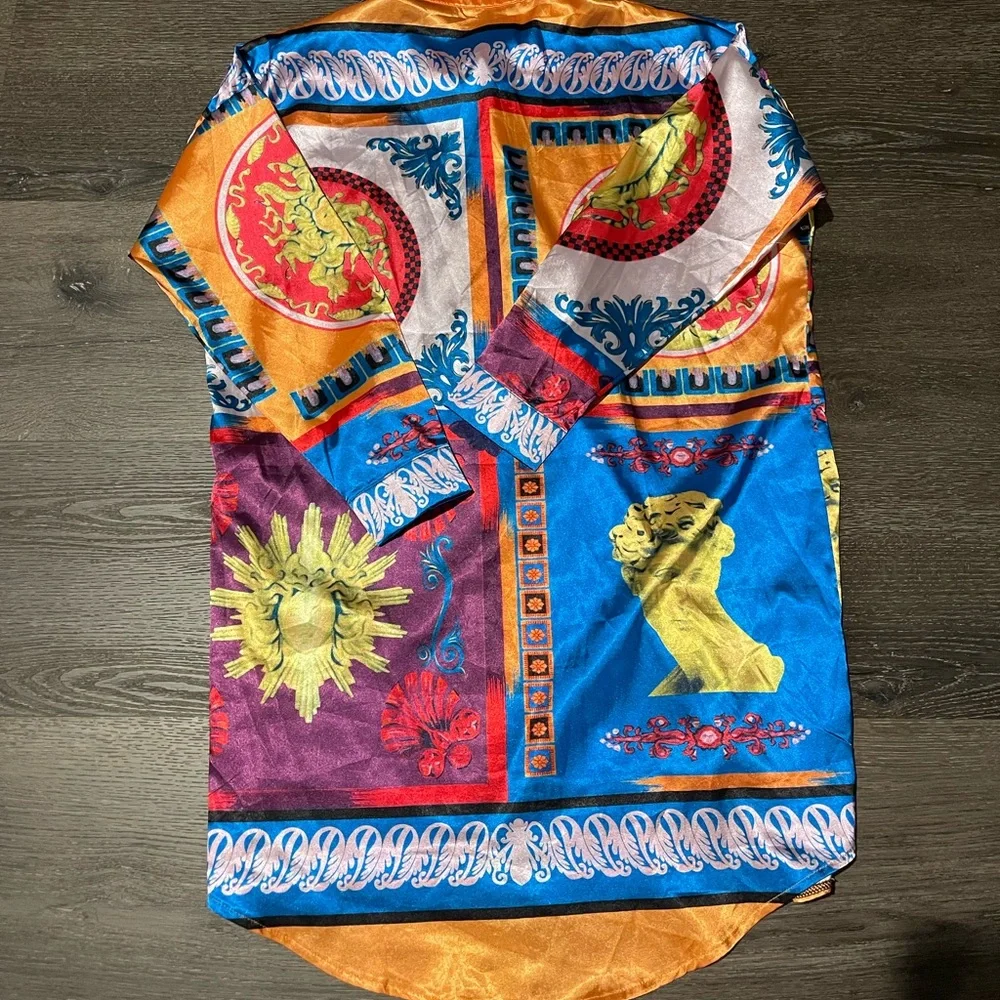 Akira Satin Shirt Dress - Picture 2 of 2